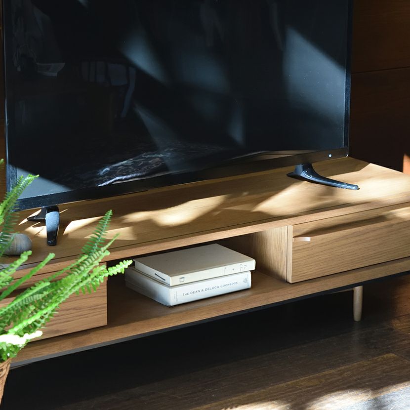 幅150cm テレビボード TIM-32 テレビ台 脚付き 引き出し付き 配線穴