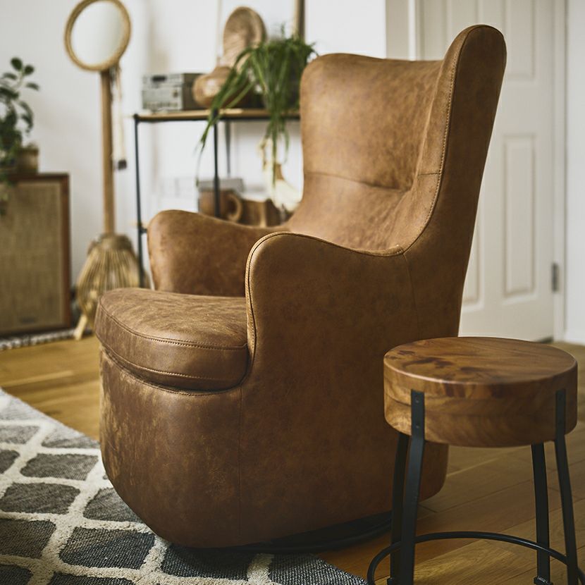 幅67cm 1人用 リラックスチェアー スリム ロッキングタイプ デザイン