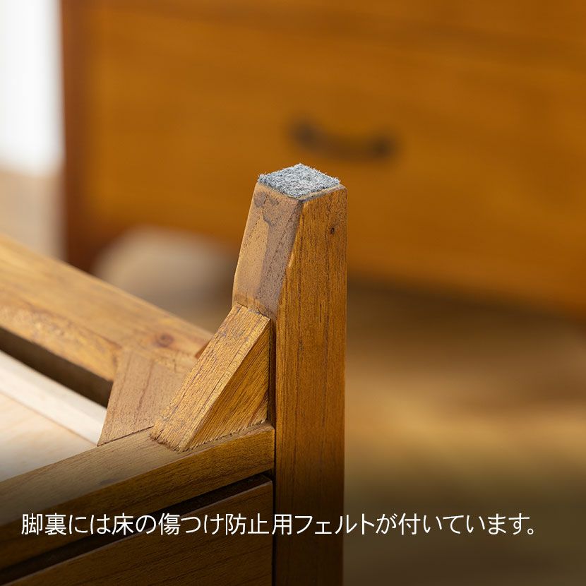 幅120cm 木製 キャビネット 4段 アンティーク風 収納 ガラス扉