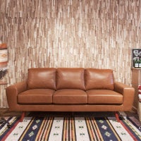 【設置無料】幅186cm 3人掛け ソファ ジェネラル ソフトレザー 合皮 脚付き ローソファ リビングソファー キャメル カジュアル ヴィンテージ調 おしゃれ｜¥88,091の動画