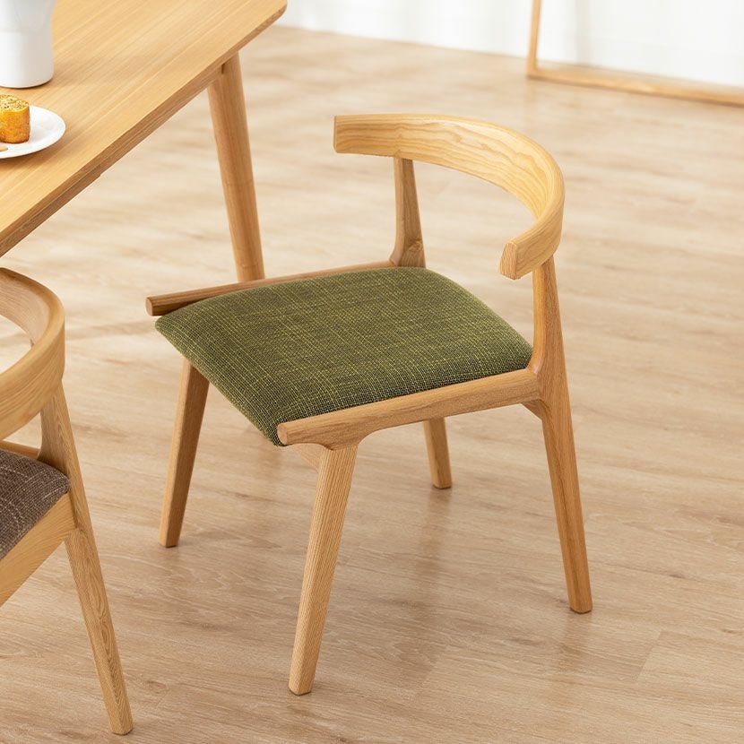 ダイニングチェア 木部ナチュラル 木製 天然木 ファブリック