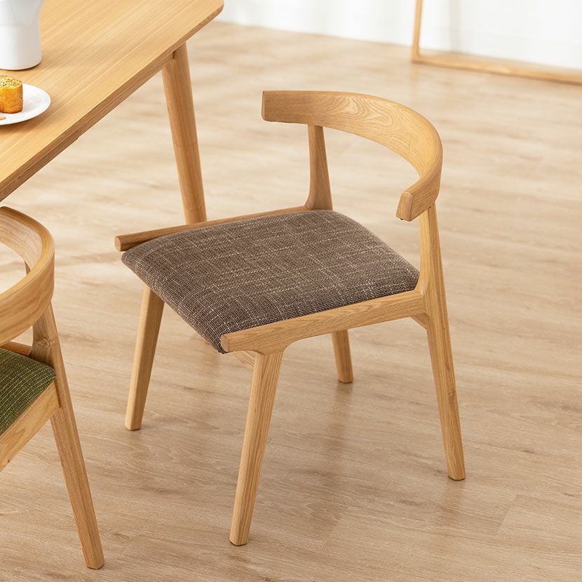 ダイニングチェア 木部ナチュラル 木製 天然木 ファブリック