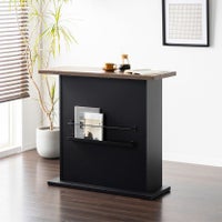 【設置無料】幅115cm カウンターテーブル 書籍ラック付き 収納 両面 可動棚 間仕切り バーテーブル バーカウンター ハイテーブル 食器棚 ヴィンテージ カントリー おしゃれ｜¥42,637の動画