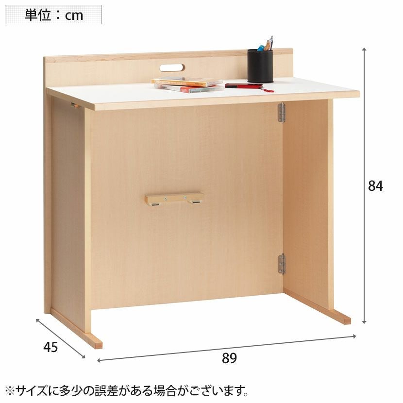 ★大幅値下げ★折り畳み机　デスク 幅89　幅90 幅89cm デスク シェルフ付き 折り畳み式 収納式 持ち運び可能 リビング