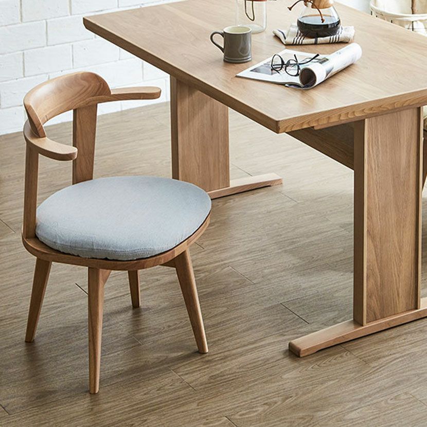 天然木フレーム 肘付き 座面カバー式 北欧