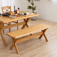 【設置無料】幅140cm KIOLI キオリ ダイニングベンチ 木製 オーク材 無垢板座 ベンチ｜¥56,000の動画