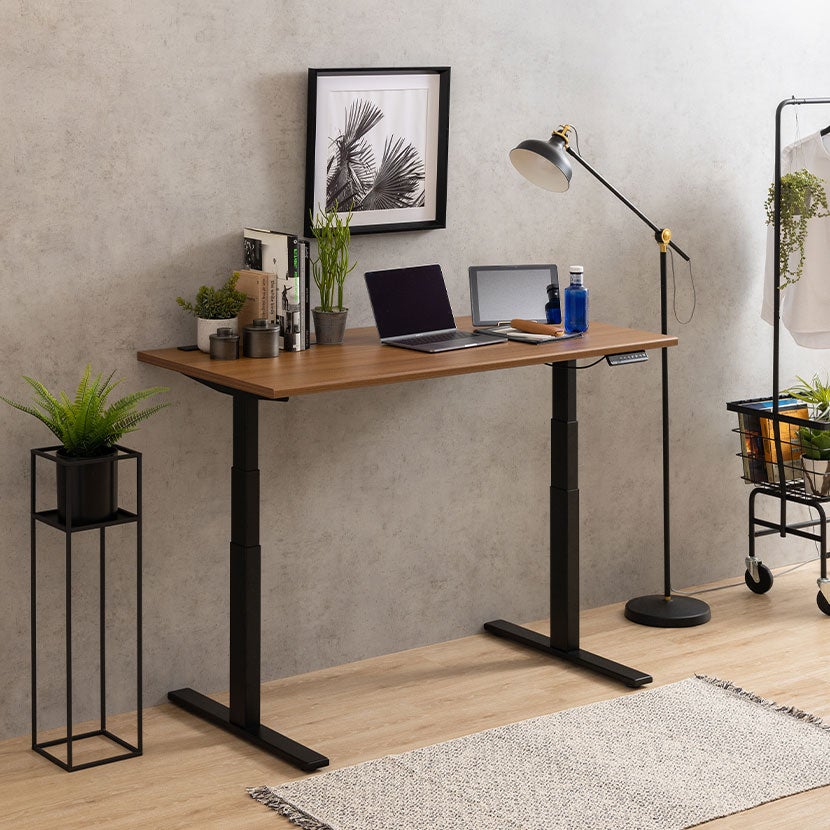 幅120cm 昇降デスク 電動式 スタンディングデスク 昇降テーブル 引出し