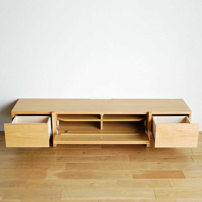 設置無料】幅180cm テレビボード MORITA ～70型以上 天然木 レッド