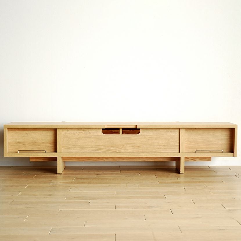 設置無料】幅180cm テレビボード MORITA ～70型以上 天然木 レッド