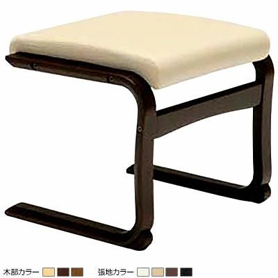 冨士ファニチア 幅50cm オットマン Comodo 布張り 天然木 オーク材 木