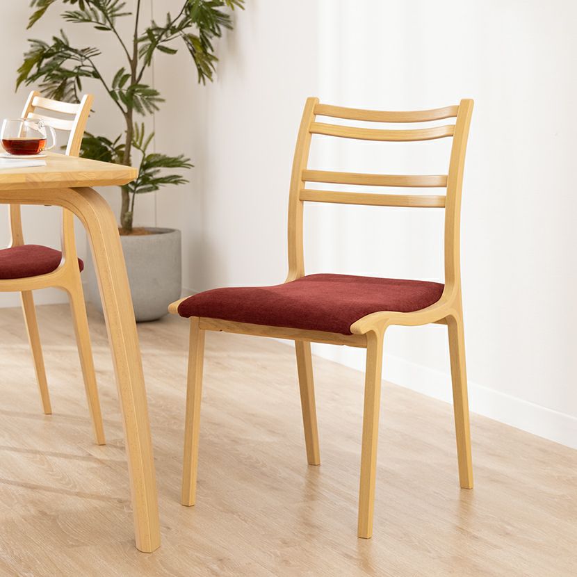 冨士ファニチア Calm ダイニングスツール 座面布張り 軽量