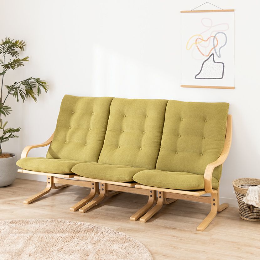 設置無料】幅182cm 3人掛け 冨士ファニチア Agio ソファ 布張り 成形