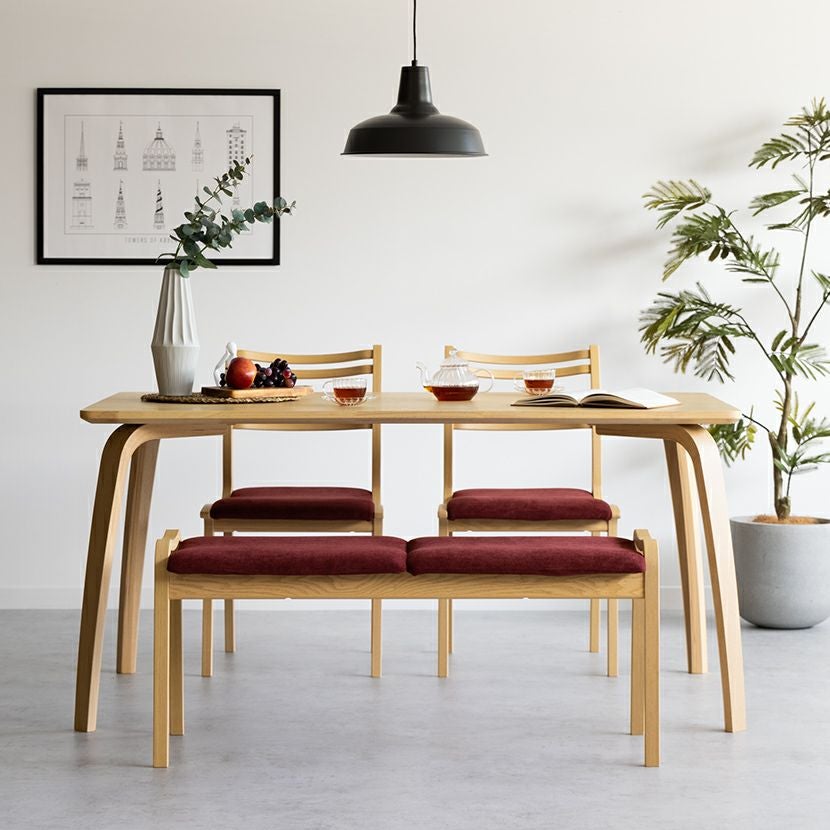 設置無料】4人用 冨士ファニチア ダイニングセット 4点 テーブル(幅