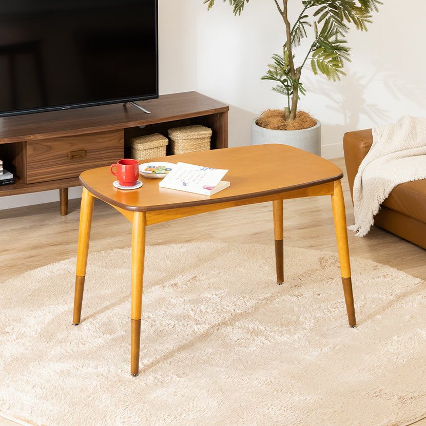こたつテーブル こたつ テーブル 本体 約80×80cm 正方形 木製 薄型ヒーター フラット
