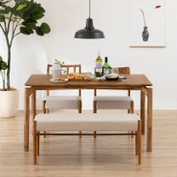 【設置無料】幅135cm ダイニングテーブル EDDA 高さ調節可能 木製 天然木 オイル仕上げ 4人用 長方形 テーブル 食卓テーブル おしゃれ シンプル 北欧 ブラウン DT30204Q｜¥98,000の動画