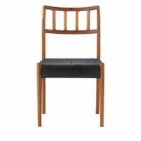 【2脚セット】ダイニングチェア EDDA  肘なし 座面革張り 本牛革 レザー 天然木 木製 椅子 食卓椅子 おしゃれ シンプル 北欧 ブラック 黒 完成品 DC30201S-S2｜¥90,000の動画