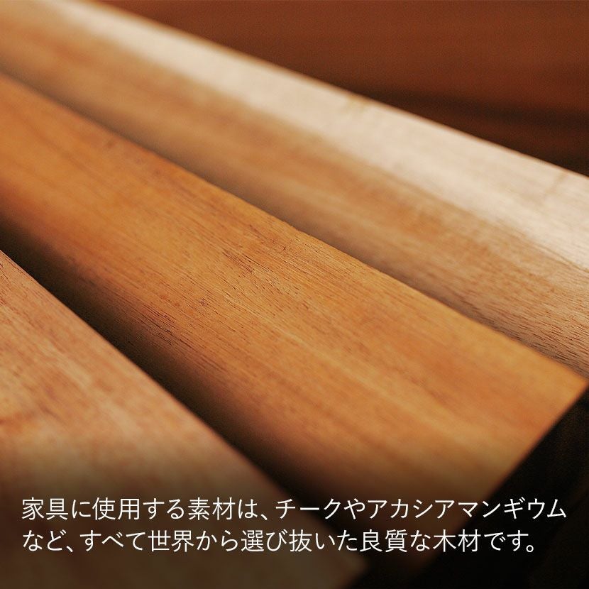 設置無料】幅60cm ライティングビューロー EDDA 木製 天然木 鏡付き