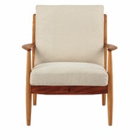 【設置無料】幅76cm 1人掛け ソファ EDDA 木製 天然木 布張り ファブリック アームソファ 1Pソファ リビングソファ おしゃれ シンプル 北欧 ナチュラル ベージュ LS30301A-E2｜¥135,000の動画