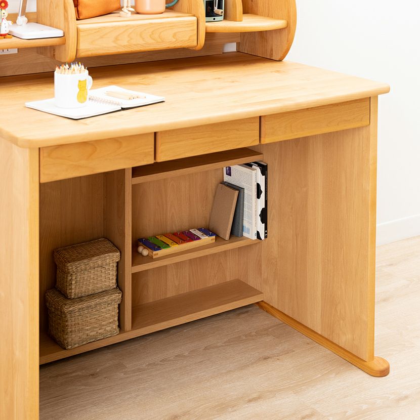 堀田木工所】幅100cm 木製 学習デスク 日本製 ダック 天然木 無垢材