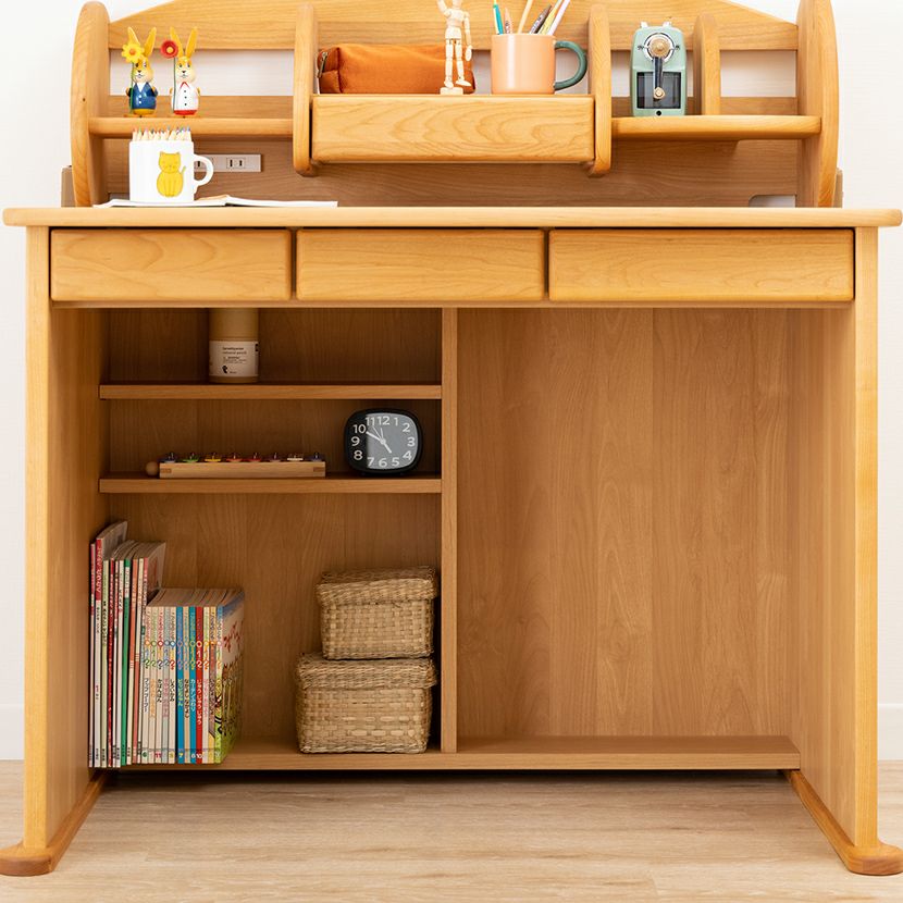 堀田木工所】幅100cm 木製 学習デスク 日本製 ダック 天然木 無垢材
