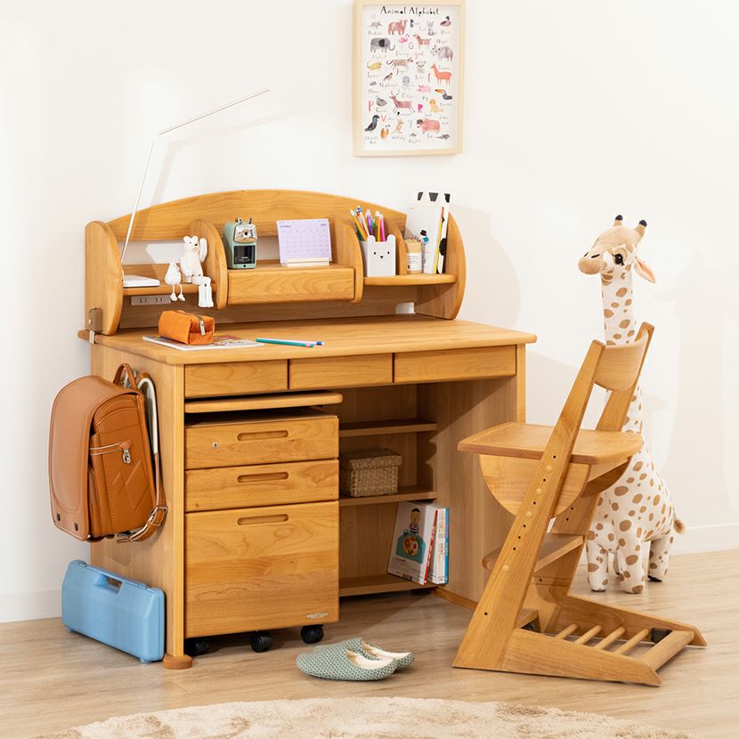 堀田木工所】幅100cm 木製 学習デスク 日本製 ダック 天然木 無垢材