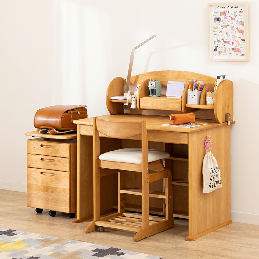 堀田木工所】幅100cm 木製 学習デスク 日本製 ダック 天然木 無垢材