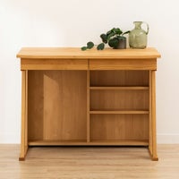 【堀田木工所】幅100cm 木製 学習デスク 日本製 ウィンディ 天然木 無垢材 アルダー材 自然塗装 引出し付き フック付き 可動棚 学習机 勉強机 子供部屋 おしゃれ シンプル｜¥44,000の動画