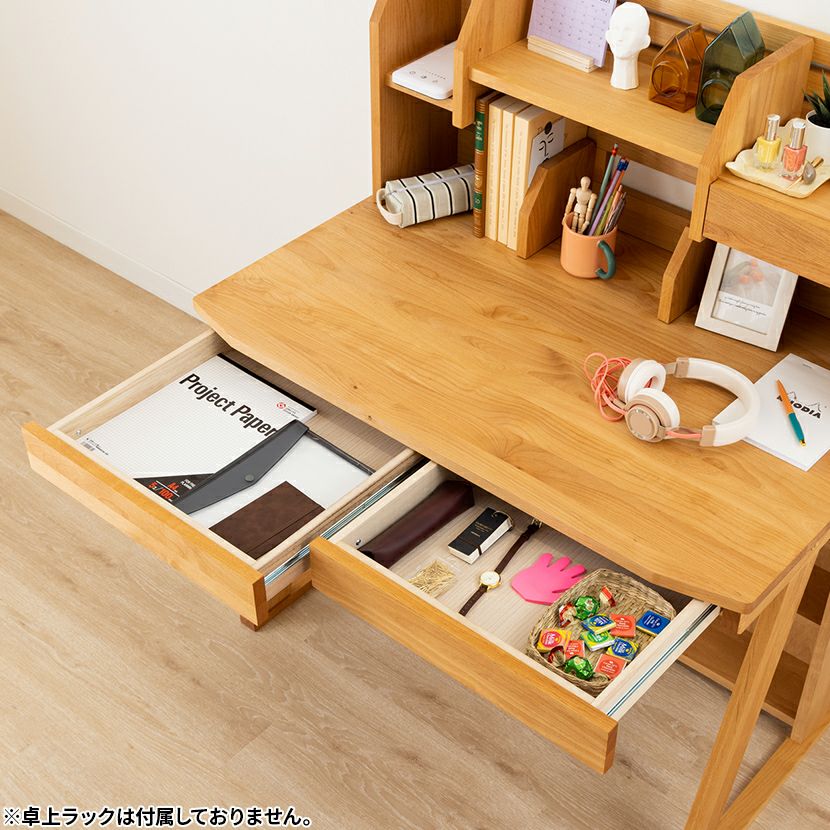 堀田木工所】幅100cm 木製 学習デスク 日本製 ウィンディ 天然木 無垢