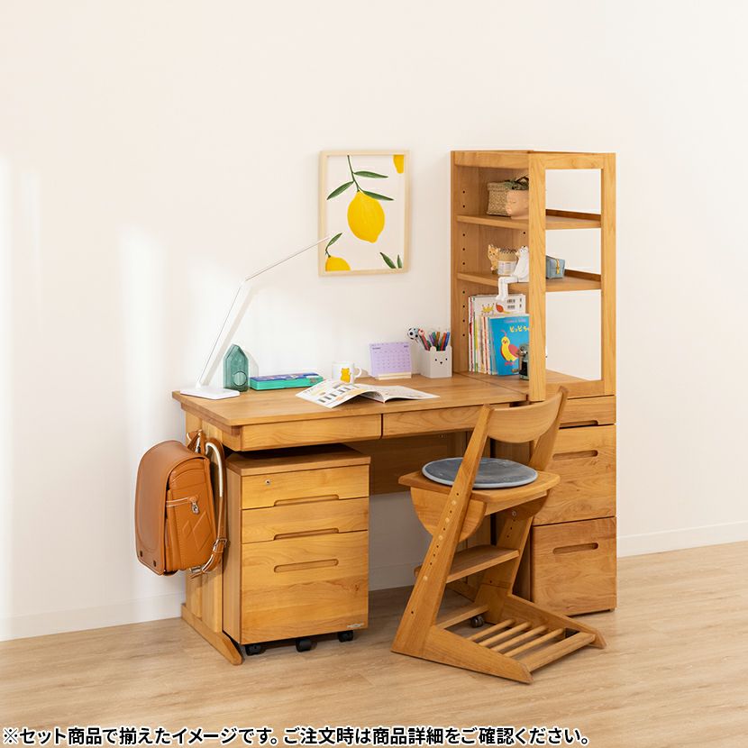 堀田木工所】 幅100cm サイン デスク 学習机 勉強机 アルダー材 自然