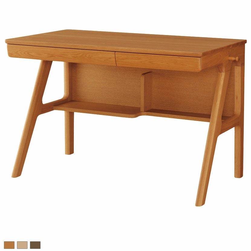 設置無料】幅110cm 浜本工芸 学習机 No.09 日本製 天然木 無垢材 ナラ