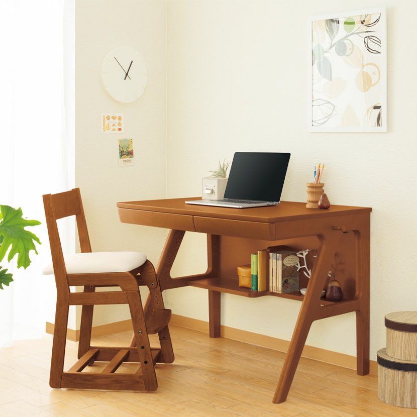 設置無料】幅100cm 浜本工芸 学習机 No.09 日本製 天然木 無垢材 ナラ