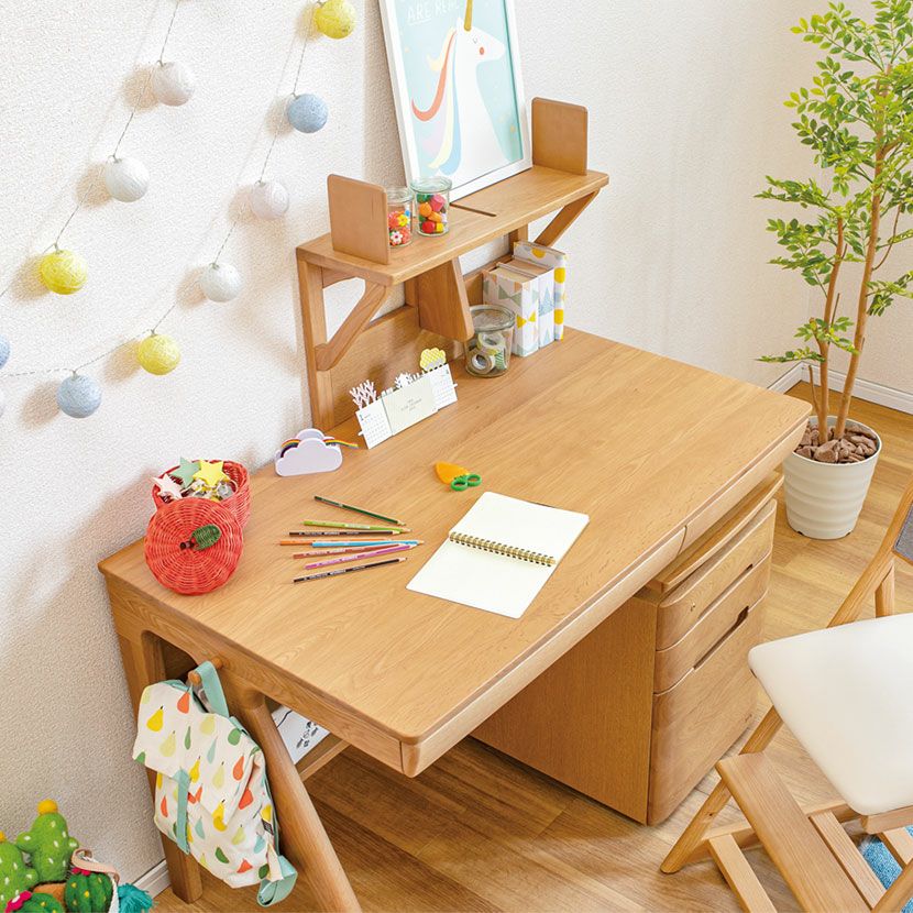 設置無料】幅100cm 浜本工芸 学習机 No.09 日本製 天然木 無垢材 ナラ