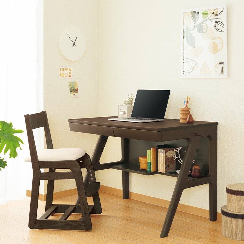 設置無料】幅110cm 浜本工芸 学習机 No.09 日本製 天然木 無垢材 ナラ