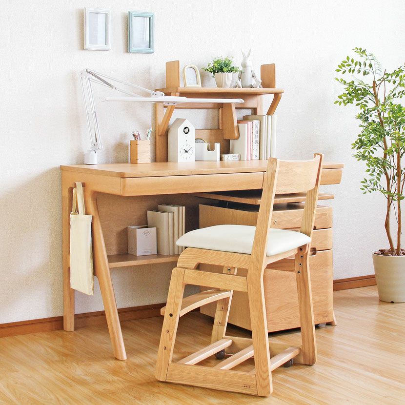 設置無料】幅110cm 浜本工芸 学習机 No.09 日本製 天然木 無垢材 ナラ