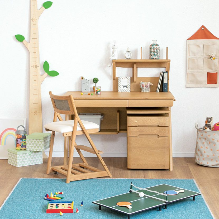 設置無料】幅110cm 浜本工芸 学習机 No.09 日本製 天然木 無垢材 ナラ