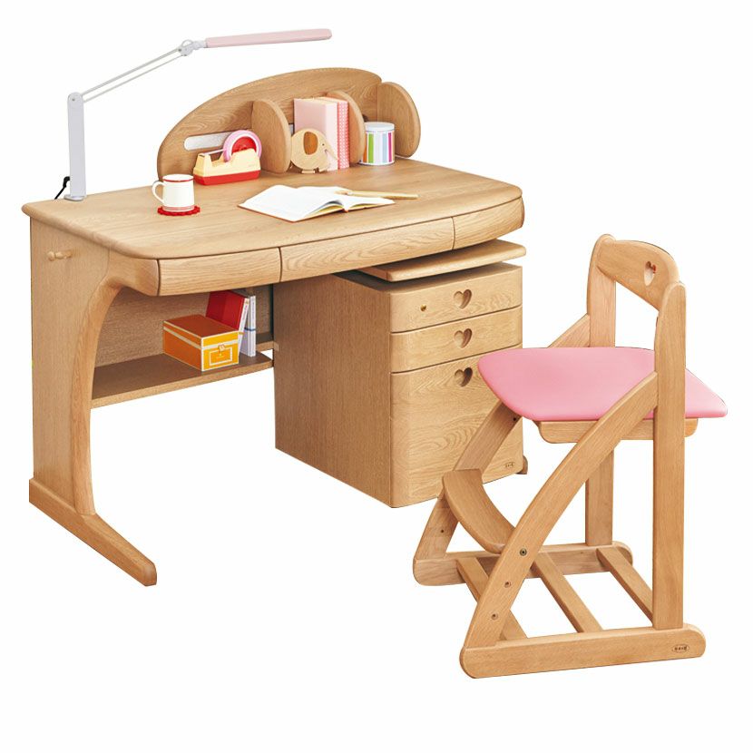 設置無料】浜本工芸 学習机セット 5点 No.57 (学習机1台＋ワゴン1台＋