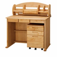 【設置無料】堀田木工所 幅100cm ダック ロータイプ上棚+デスク＋デスクワゴン学習机セット 勉強机 アルダー材 自然塗装 日本製｜¥92,000の動画