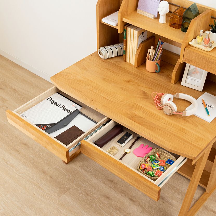 設置無料】堀田木工所 幅100cm 木製 学習机 3点セット 日本製