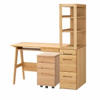 【設置無料】堀田木工所 幅100cm スキップ デスク サインラック ウィンディ薄型ワゴン 学習机セット 勉強机 アルダー材 自然塗装 日本製｜¥130,000の動画