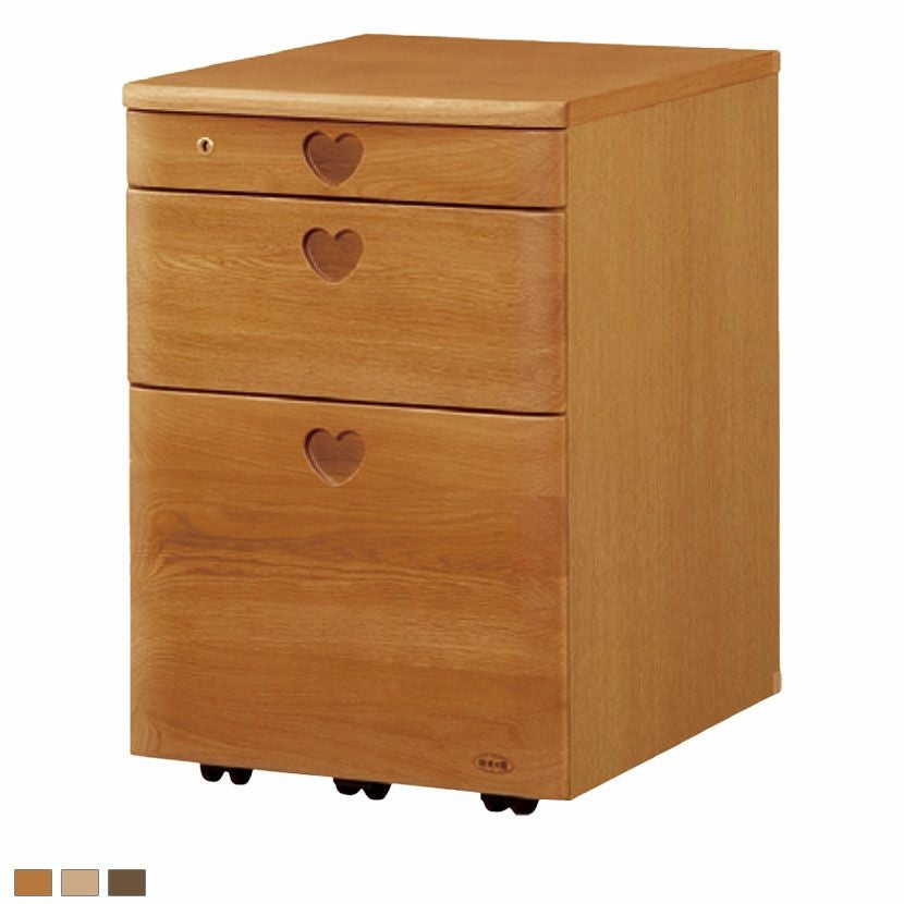 設置無料】浜本工芸 幅41.2cm No.89 移動袖A ワゴン キャスター付き