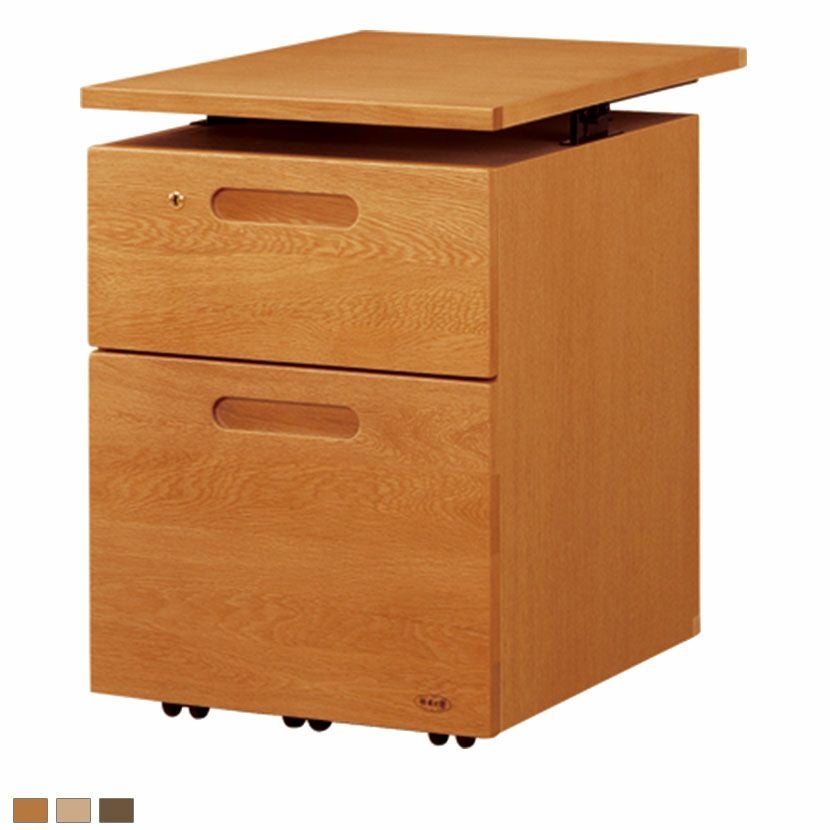 設置無料】浜本工芸 幅41.2cm No.89 移動袖A ワゴン キャスター付き