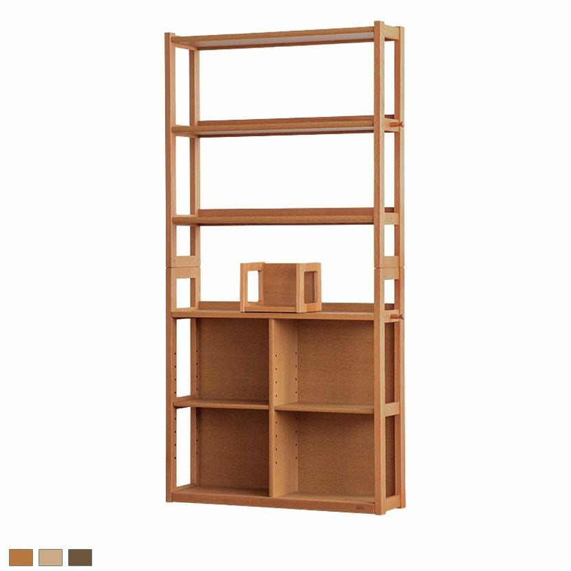 設置無料】浜本工芸 幅90cm 木製 本棚 高さ93cm No.28 書棚B 日本製