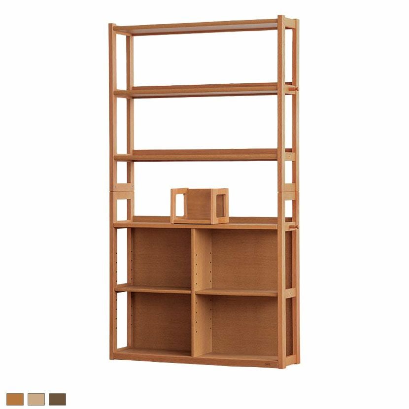 設置無料】浜本工芸 幅90cm 木製 本棚 高さ93cm No.28 書棚B 日本製