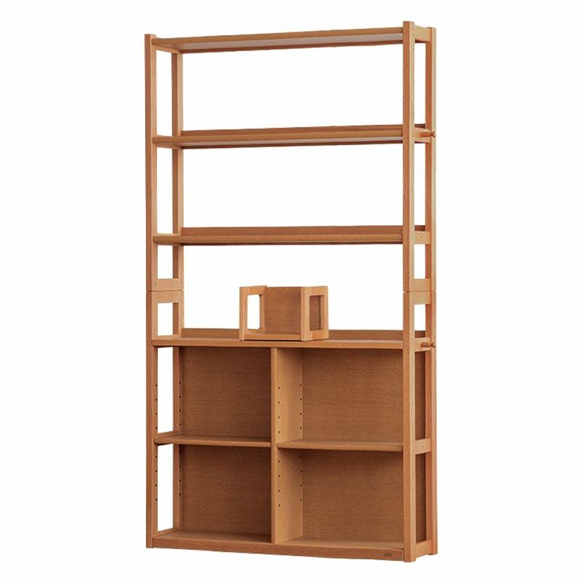 設置無料】浜本工芸 幅110cm 木製 本棚 高さ180cm No.28 書棚A 日本製