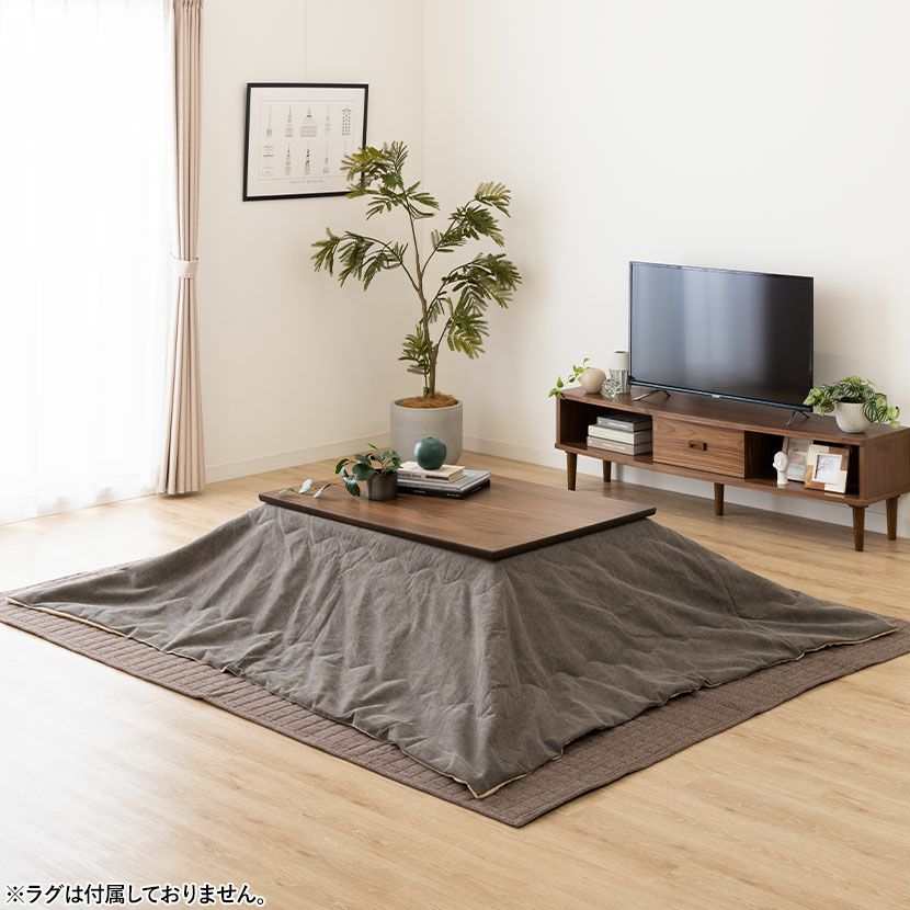 幅100cm ウェルズ コタツテーブル カーボンヒーター 円卓 円形