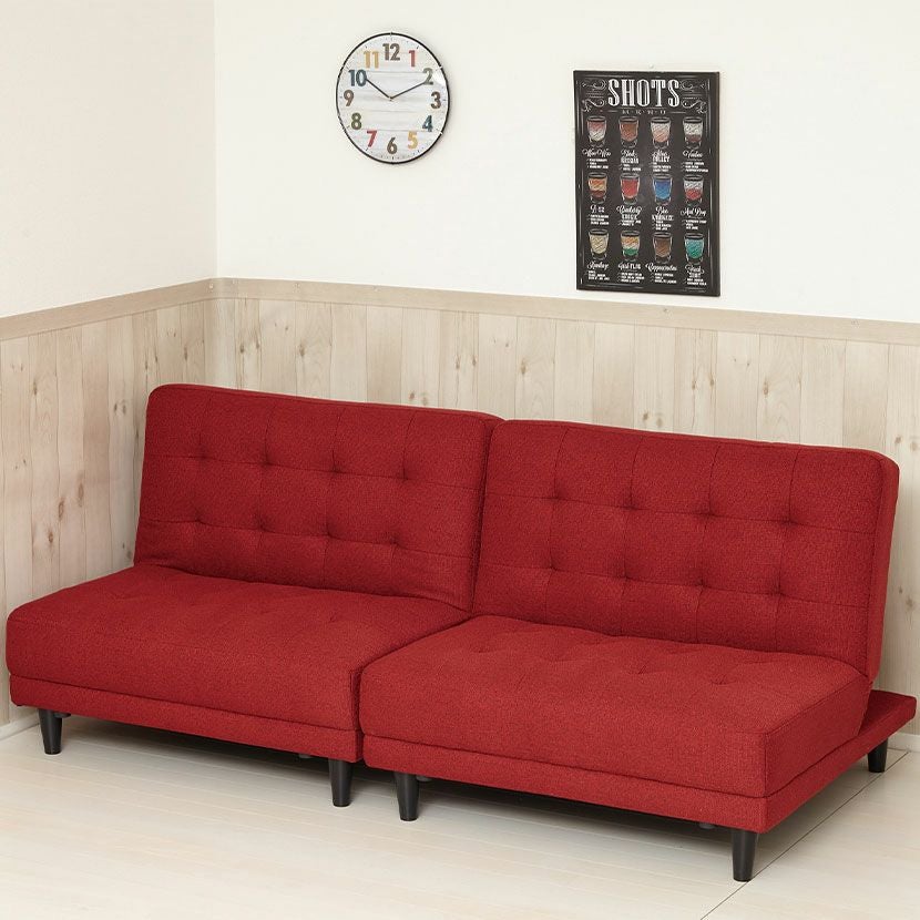 幅180cm 2人掛け ソファ ソファベッド リクライニング 離せる 多機能