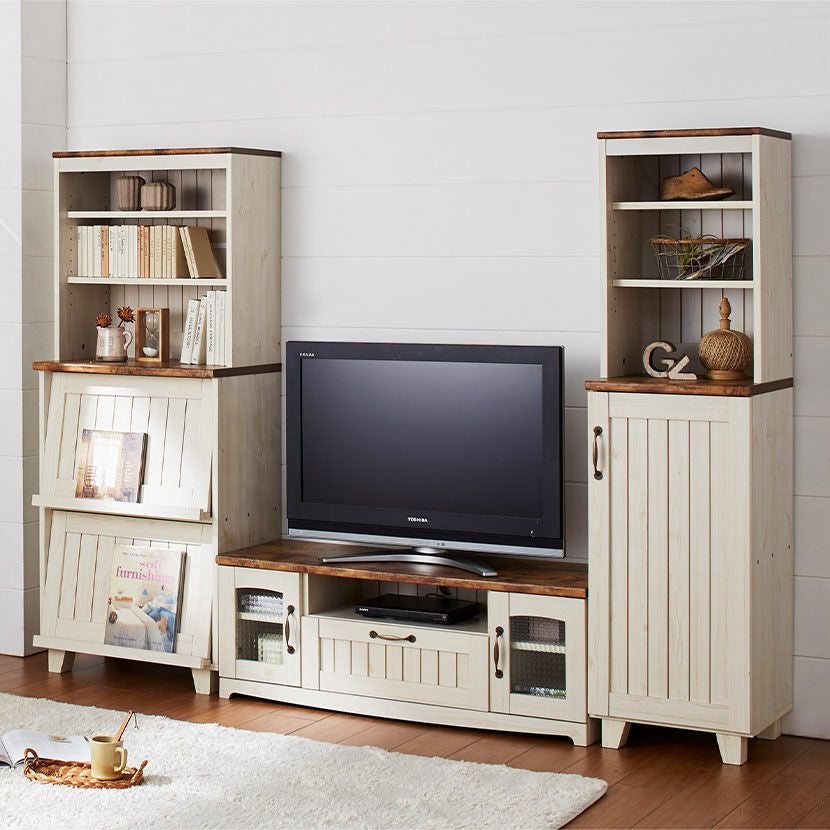 幅40cm カントリー ハイキャビネット キャビネット 食器棚 収納 隙間