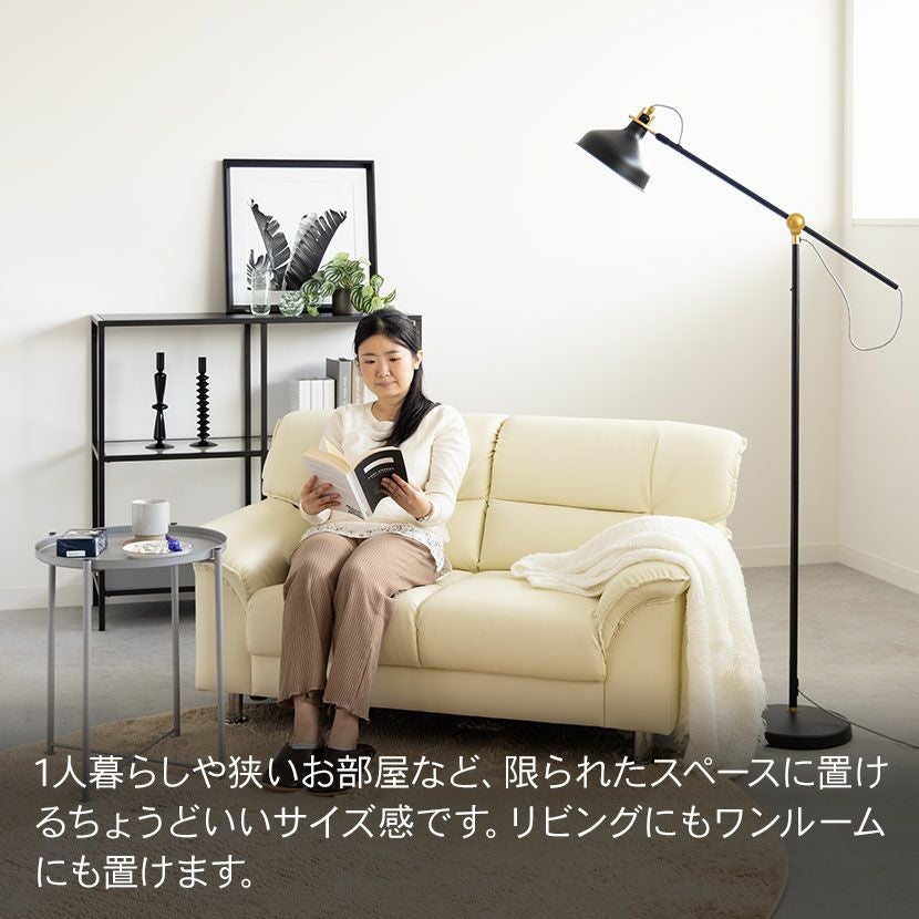 設置無料】 幅128cm 2人掛け ソファ 合皮 PVCレザー 肘付き 脚付き I字