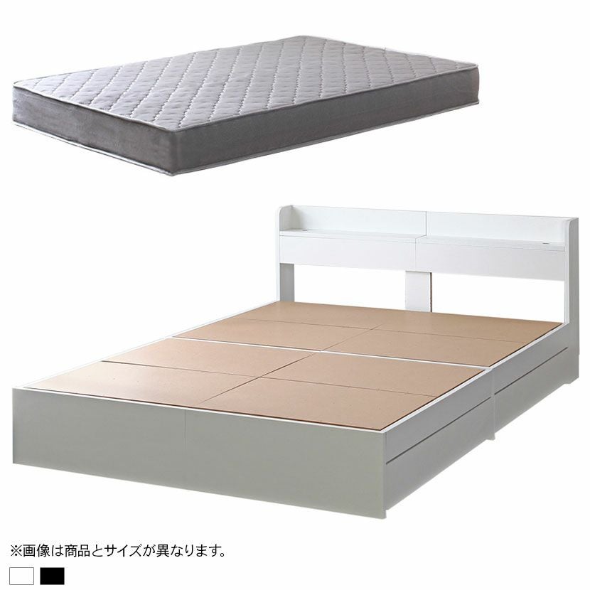 クイーンサイズ ルース ベッドフレーム 棚付き 左右付け替え可能