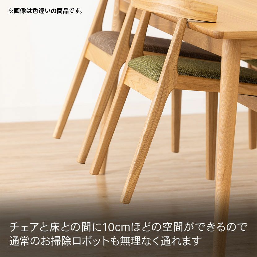 2脚セット】ダイニングチェア 木部ブラウン 木製 天然木 布張り 革張り